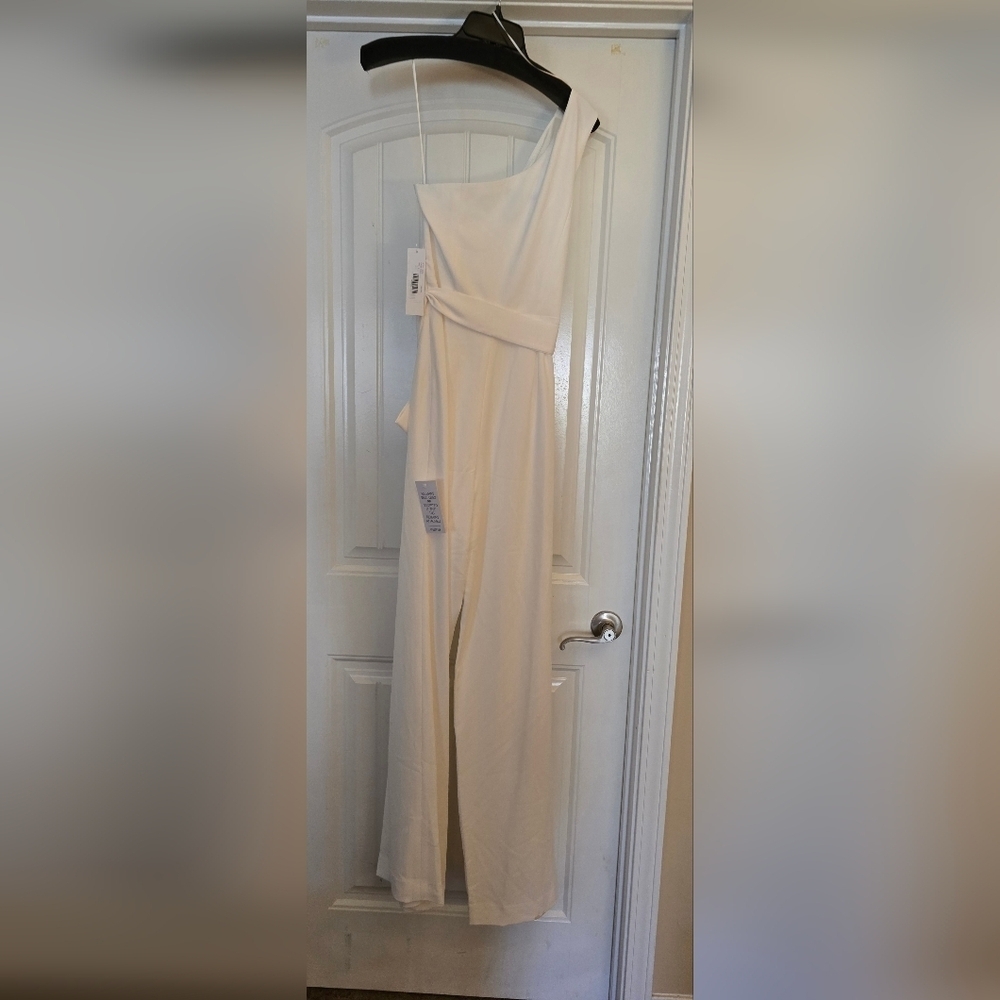 Jay Godfrey White One-Shoulder Jumpsuit - Picture 3 of 5
